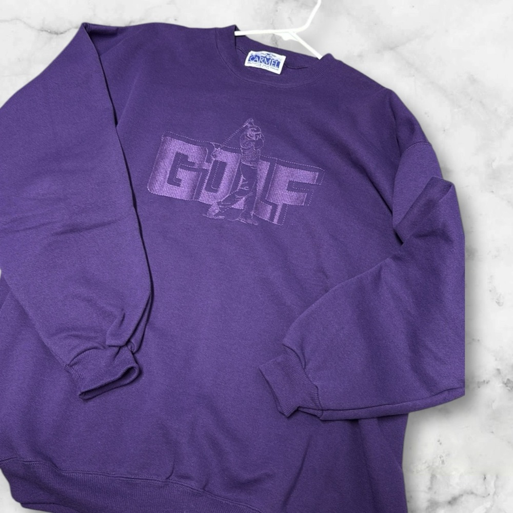 Carmel California sportswear vintage Purple Golf embroidered Sweatshirt size 3X